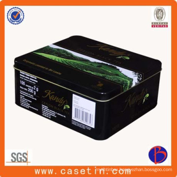 Tin Box with Hinged Lid/Customized Shaped Tin/Tin Box Wholesale